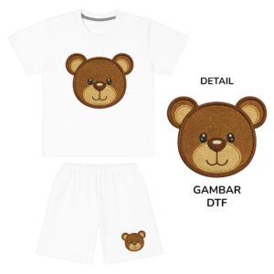 setelan baju kaos anak teddy bear untuk 1 10 tahun