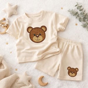 setelan baju kaos anak teddy bear untuk 1 10 tahun